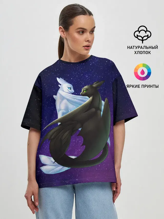 Женская футболка оверсайз