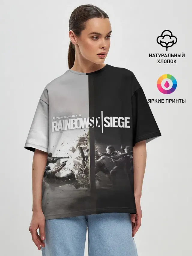 Женская футболка оверсайз