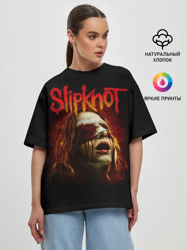 Женская футболка оверсайз
