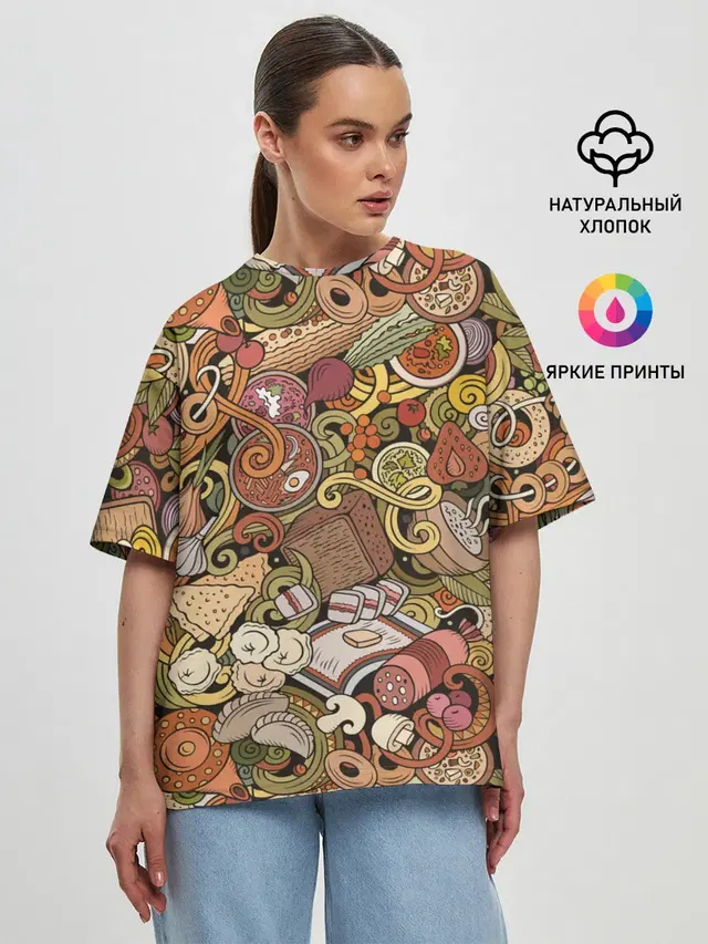 Женская футболка оверсайз