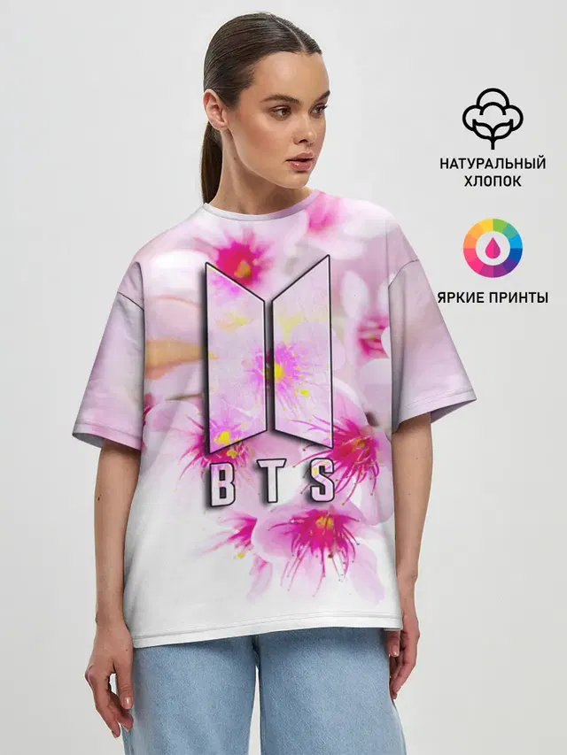 Женская футболка оверсайз