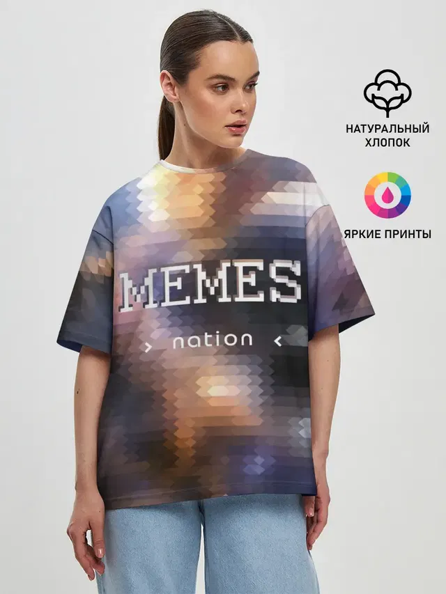 Женская футболка оверсайз