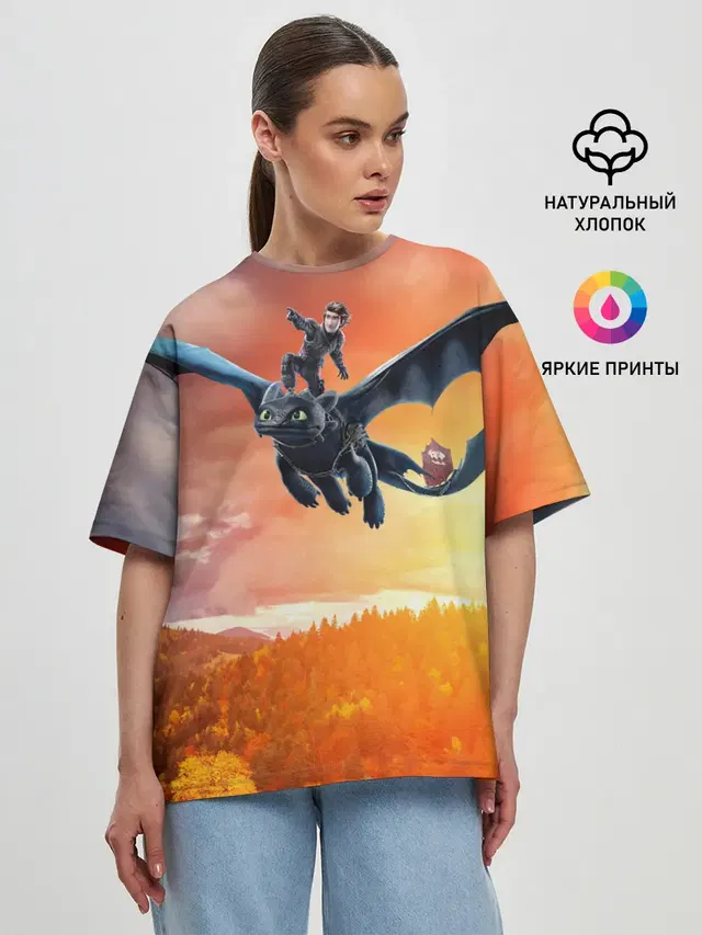 Женская футболка оверсайз