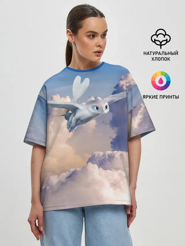 Женская футболка оверсайз