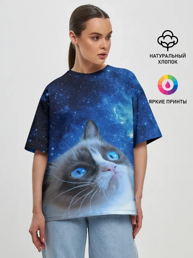Женская футболка оверсайз