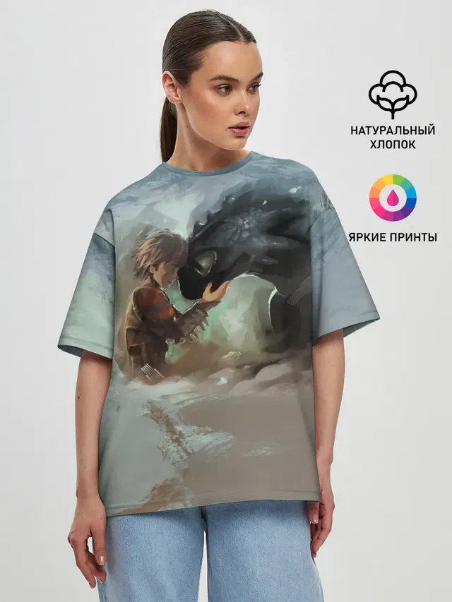 Женская футболка оверсайз