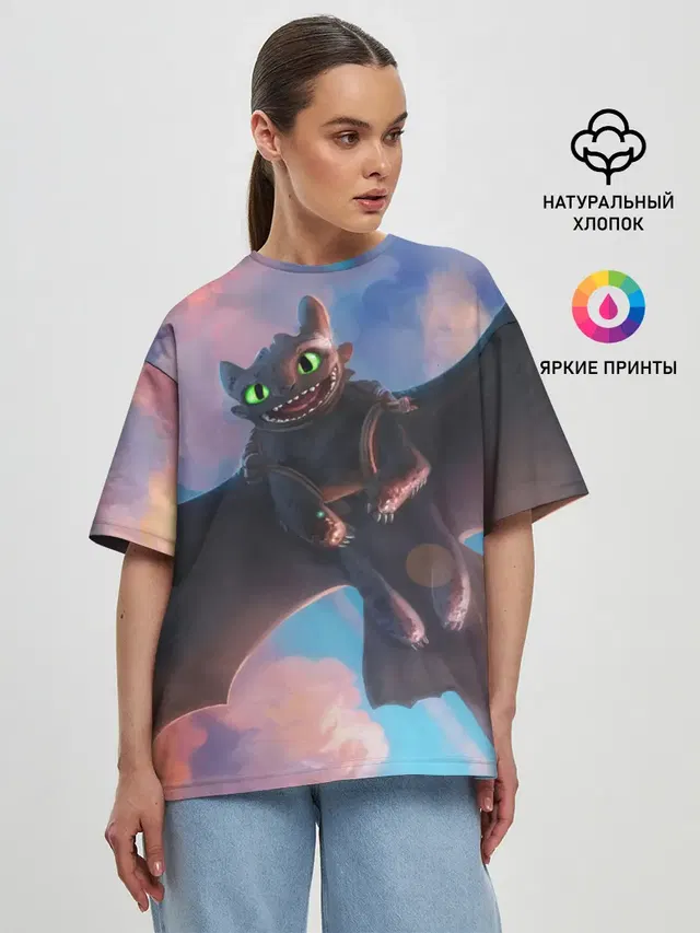 Женская футболка оверсайз