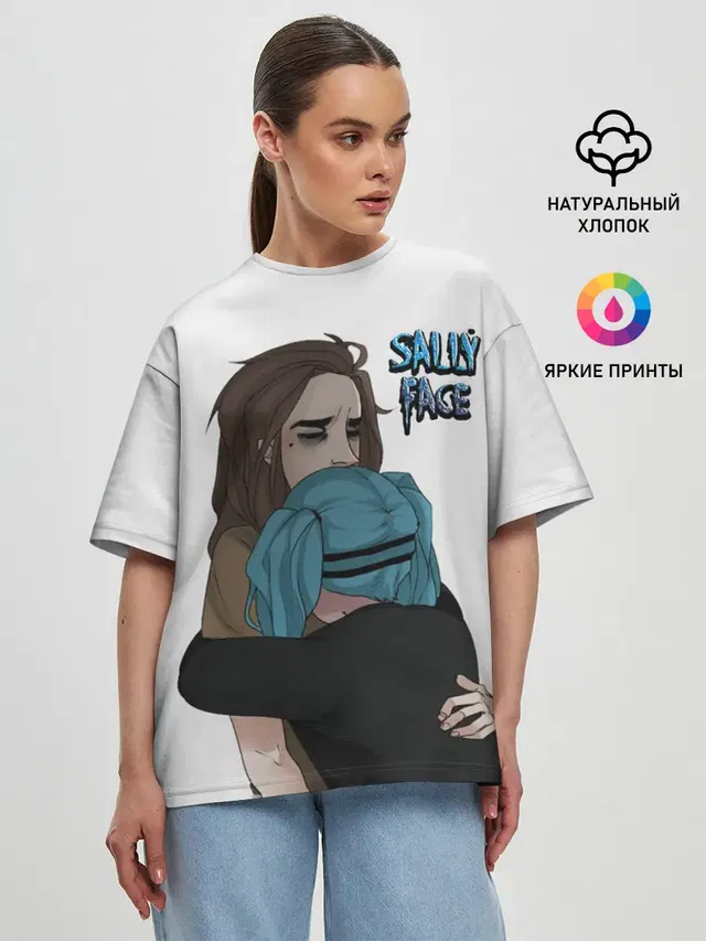 Женская футболка оверсайз
