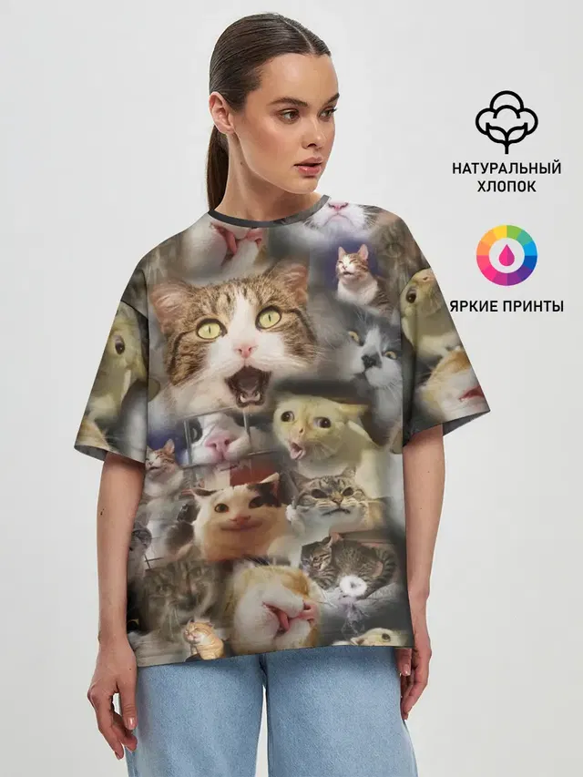 Женская футболка оверсайз