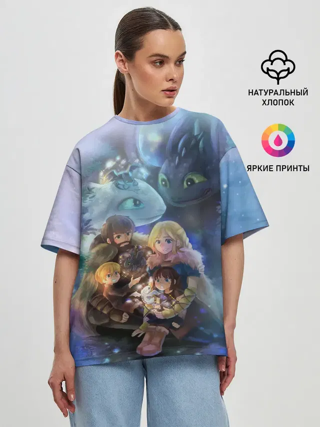Женская футболка оверсайз