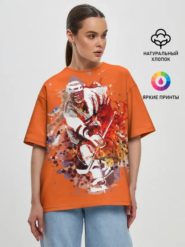 Женская футболка оверсайз