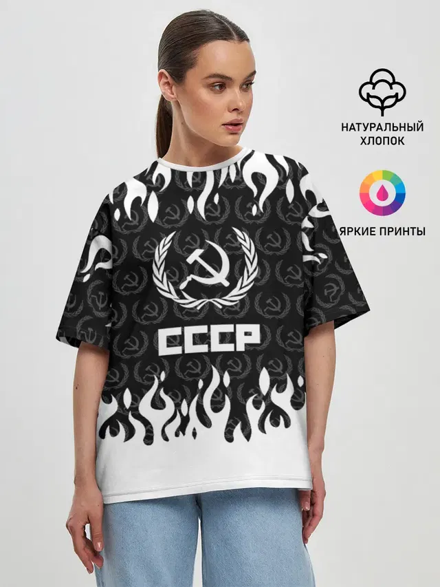 Женская футболка оверсайз