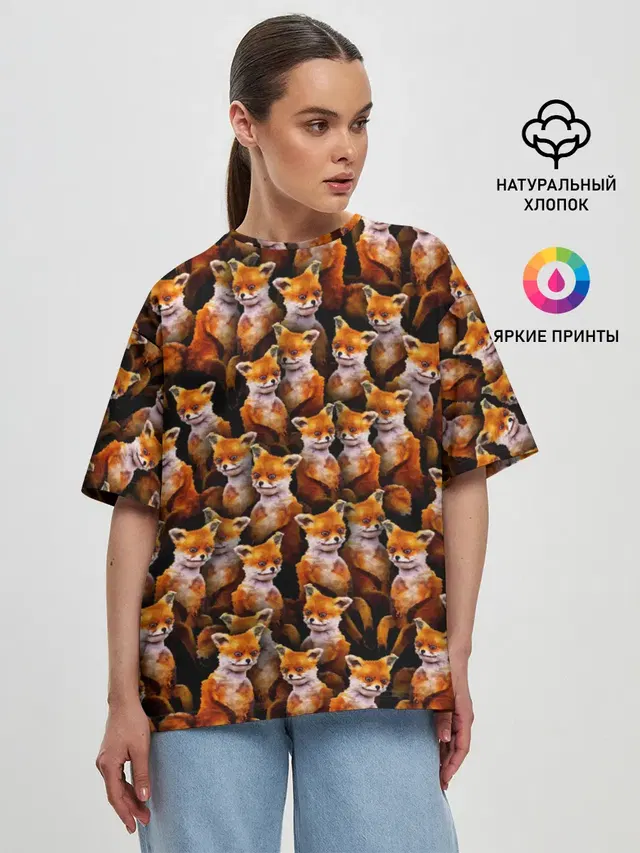 Женская футболка оверсайз