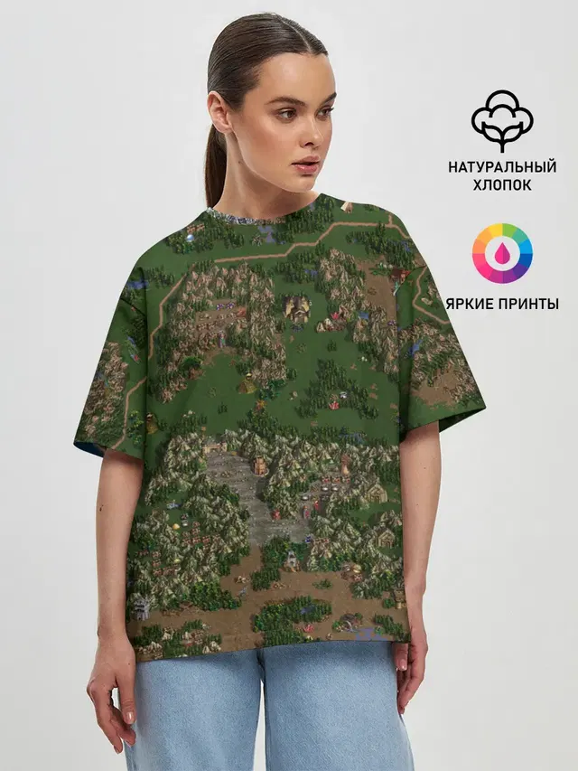 Женская футболка оверсайз