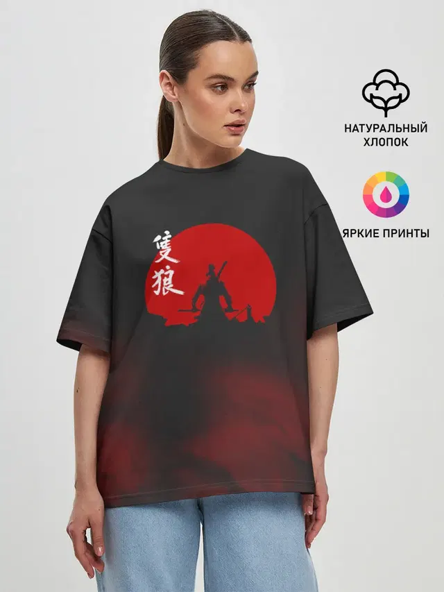 Женская футболка оверсайз
