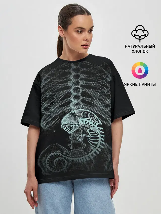 Женская футболка оверсайз
