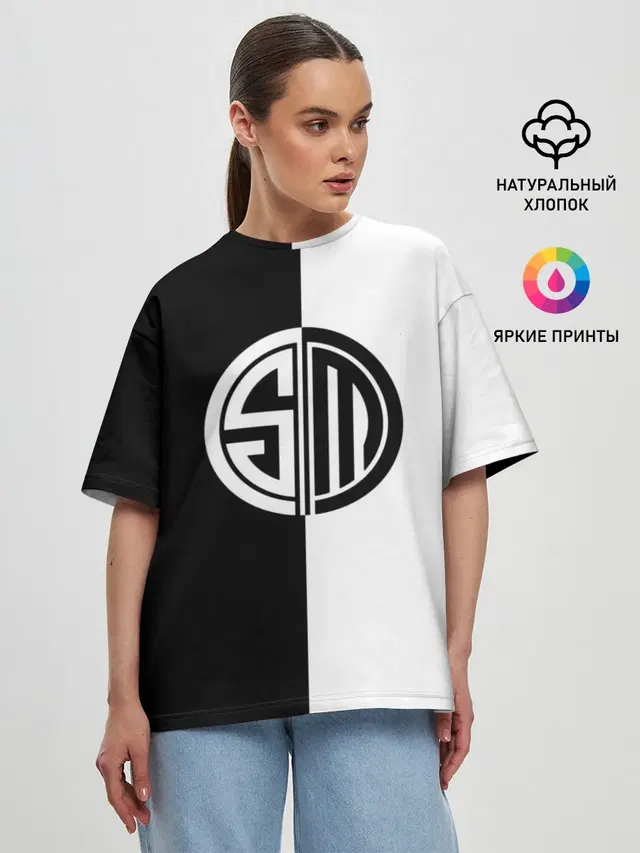 Женская футболка оверсайз с принтом «Team SoloMid»