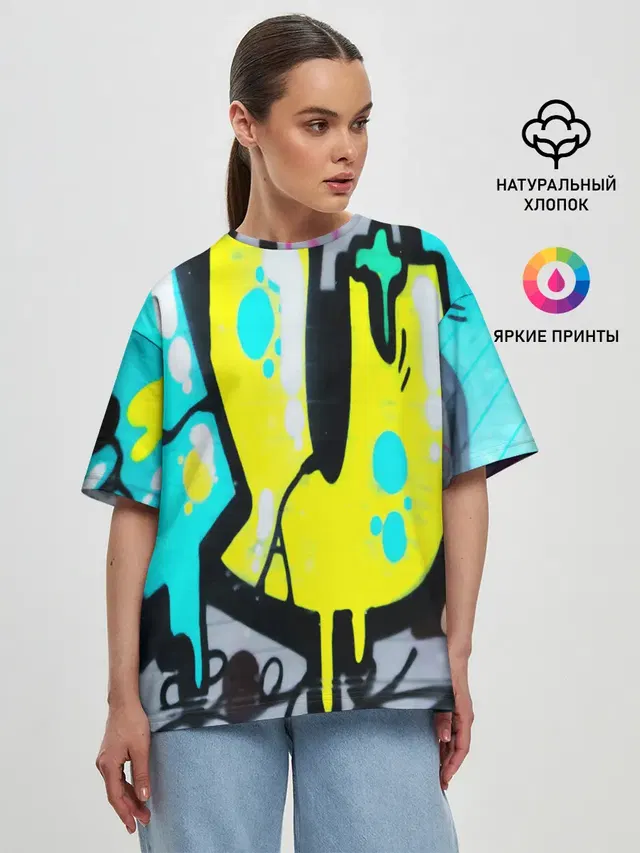 Женская футболка оверсайз