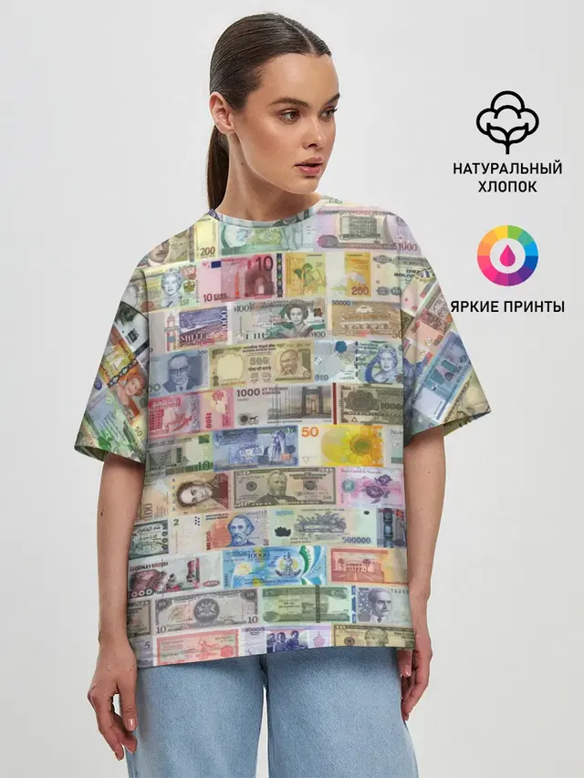 Женская футболка оверсайз