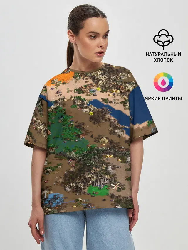 Женская футболка оверсайз