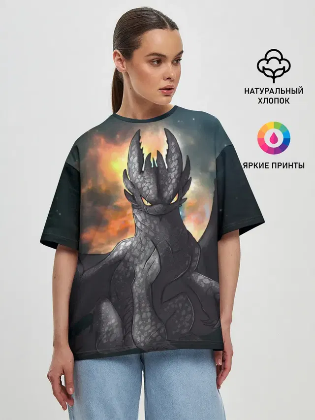 Женская футболка оверсайз
