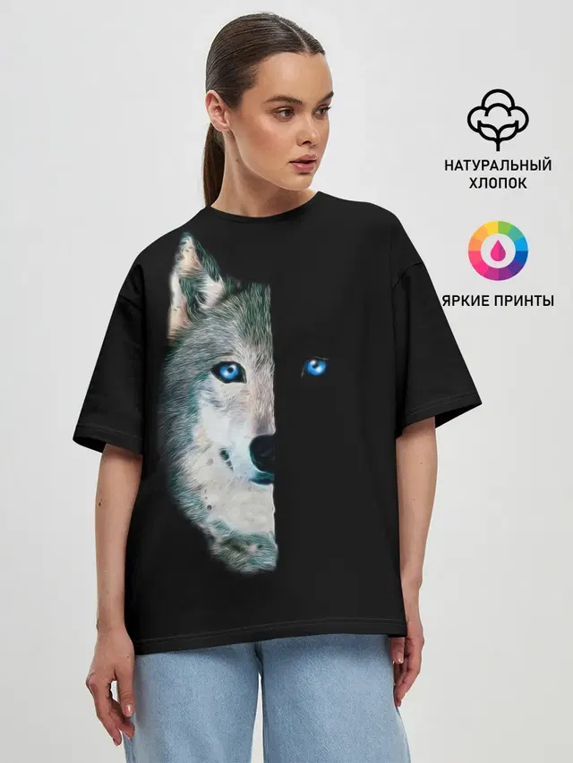 Женская футболка оверсайз