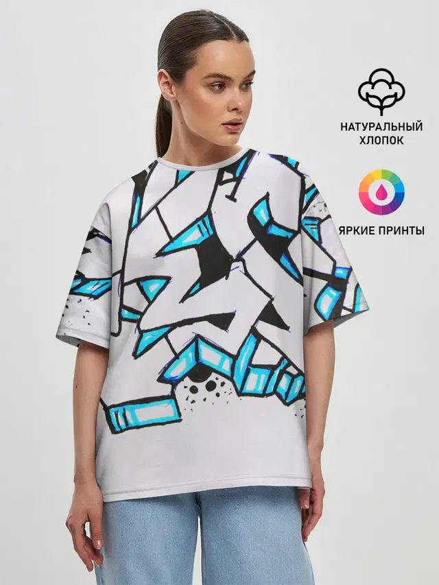 Женская футболка оверсайз