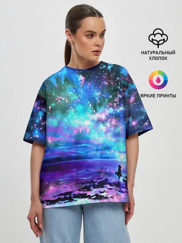 Женская футболка оверсайз