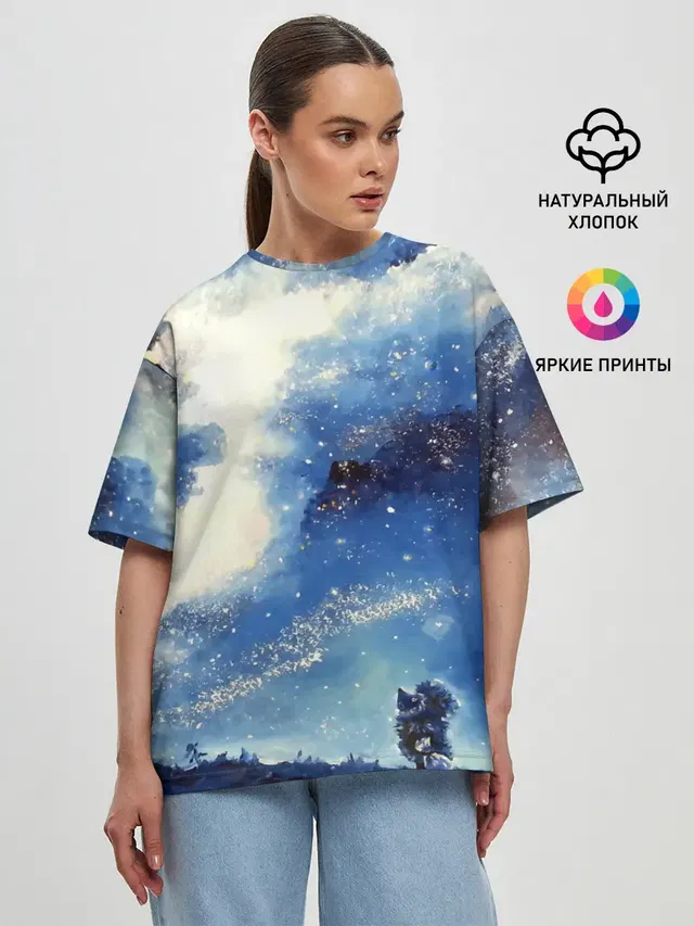 Женская футболка оверсайз