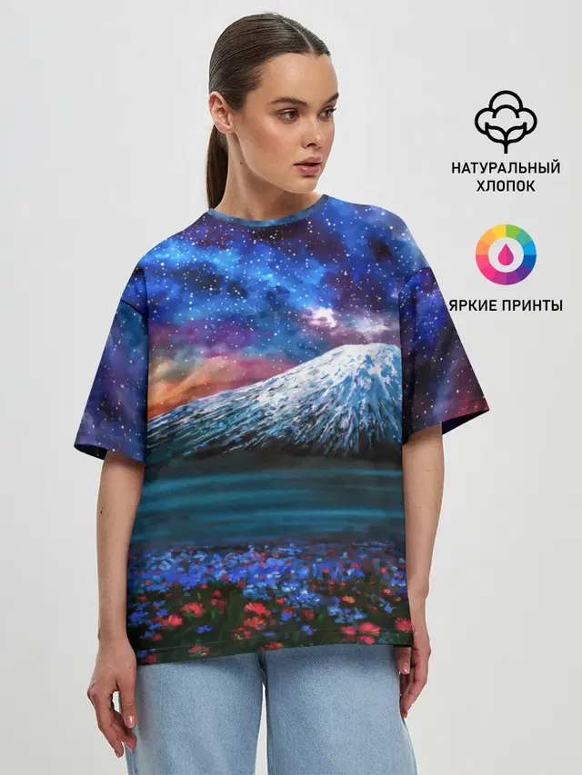 Женская футболка оверсайз