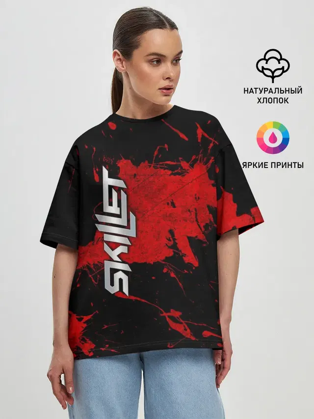 Женская футболка оверсайз