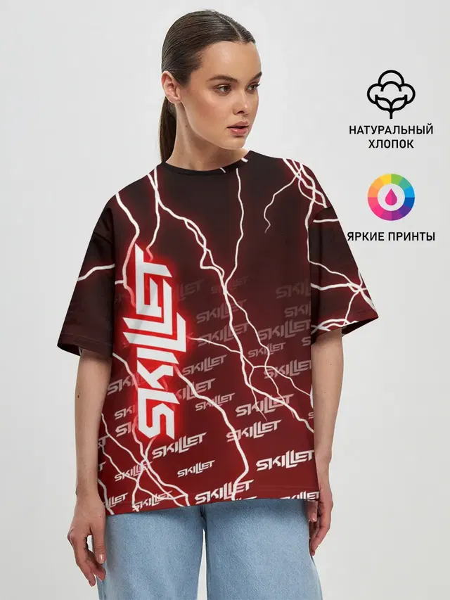 Женская футболка оверсайз