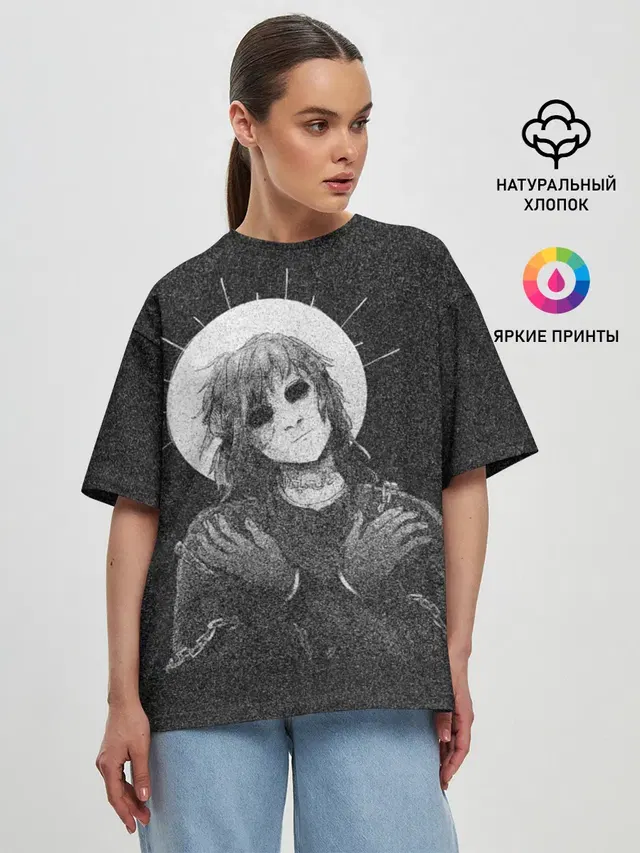Женская футболка оверсайз