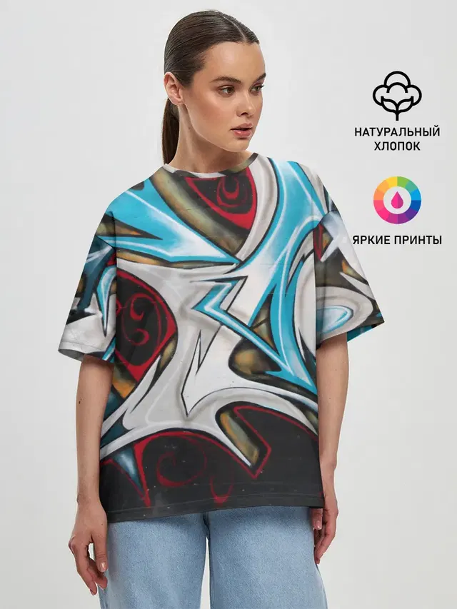 Женская футболка оверсайз