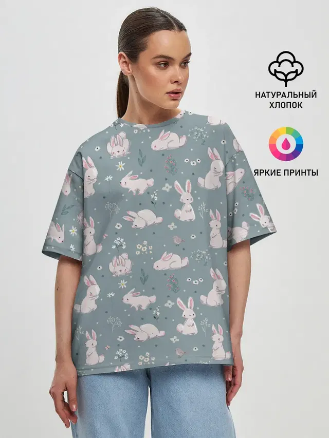 Женская футболка оверсайз