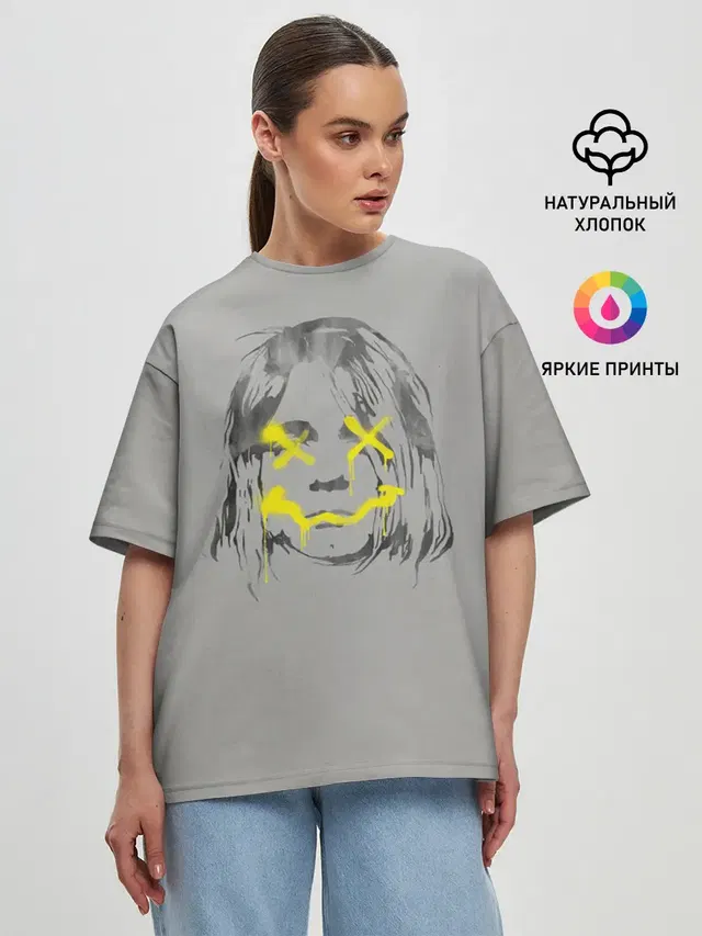 Женская футболка оверсайз