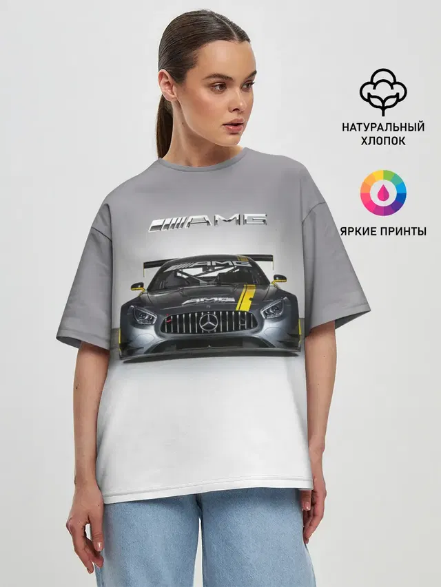 Женская футболка оверсайз