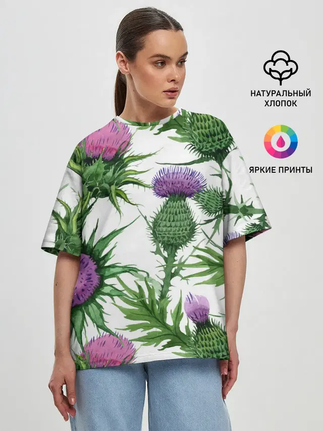 Женская футболка оверсайз