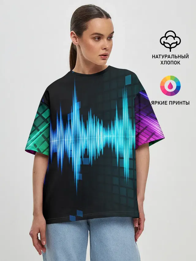 Женская футболка оверсайз