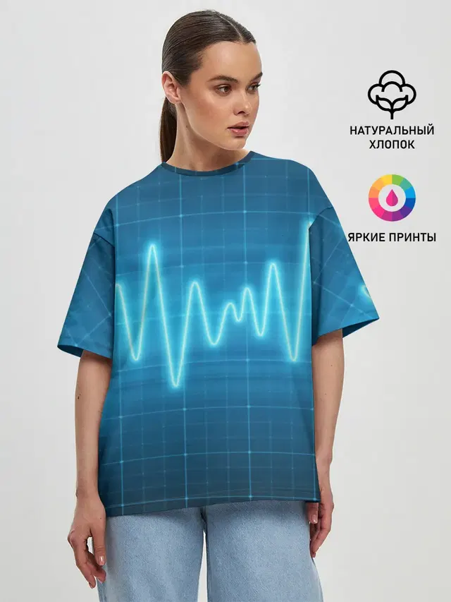 Женская футболка оверсайз