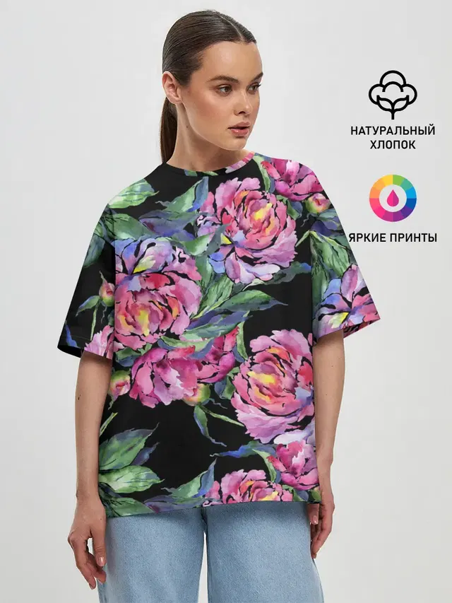 Женская футболка оверсайз