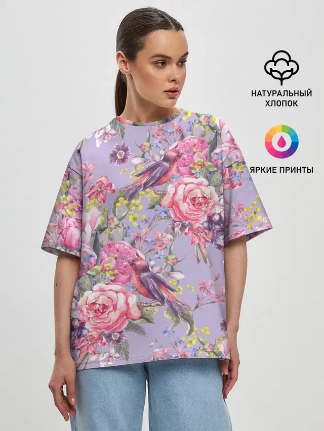 Женская футболка оверсайз