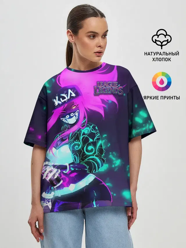 Женская футболка оверсайз