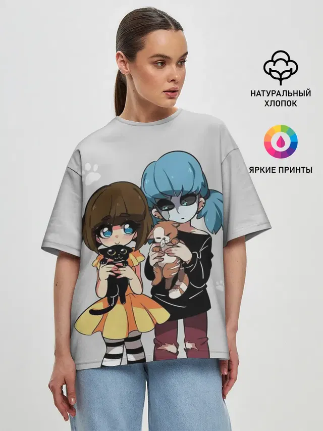 Женская футболка оверсайз