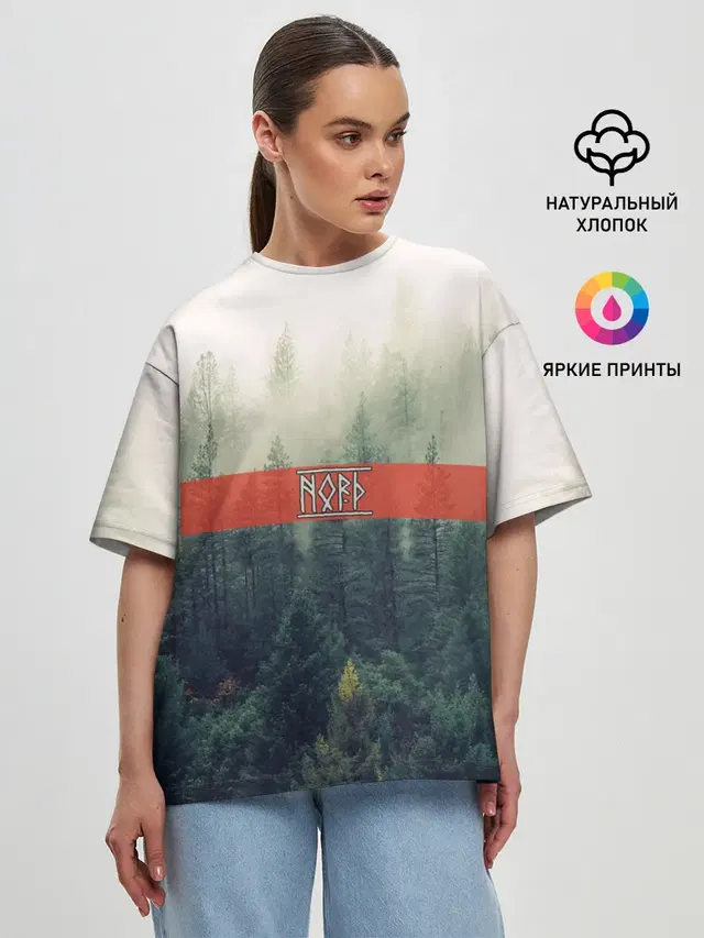 Женская футболка оверсайз