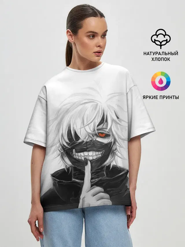 Женская футболка оверсайз