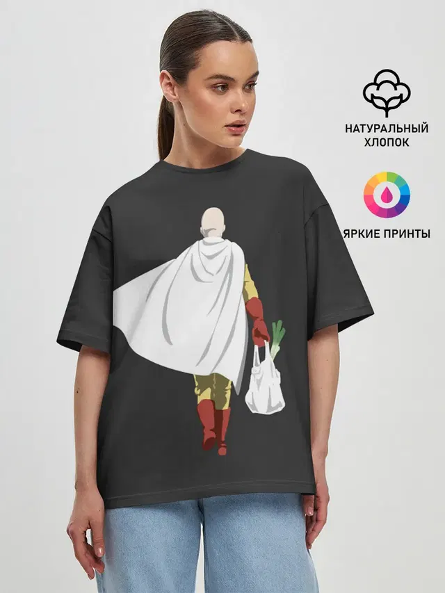 Женская футболка оверсайз