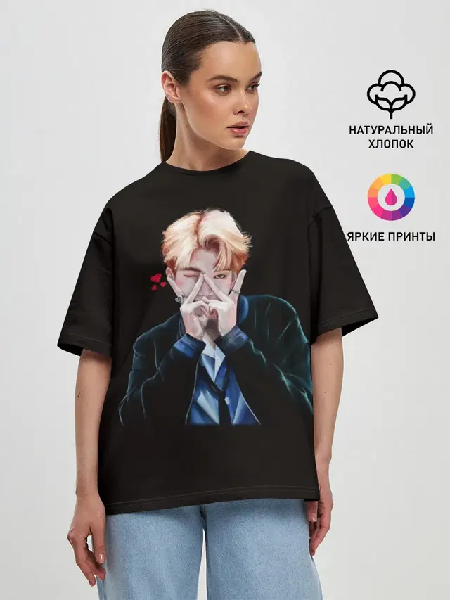 Женская футболка оверсайз