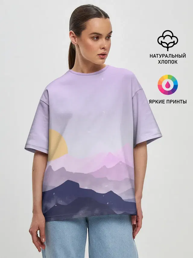 Женская футболка оверсайз