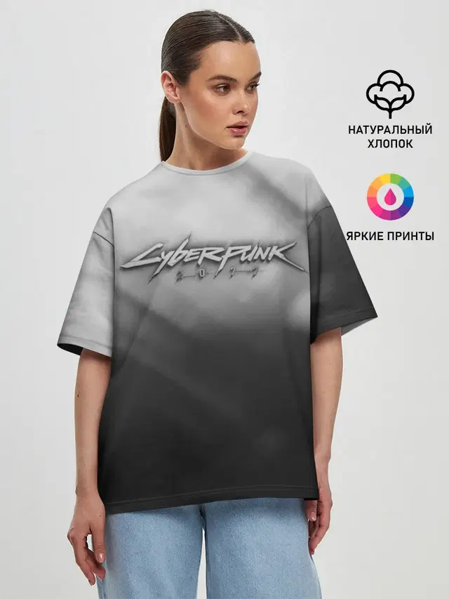 Женская футболка оверсайз